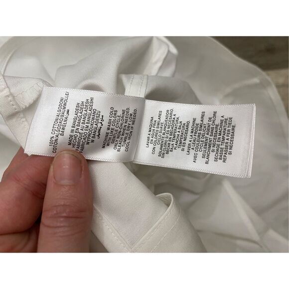 Jones New York Easy-Care Button-Up Shirt, White, Size Medium, MSRP $80 - Picture 10 of 10